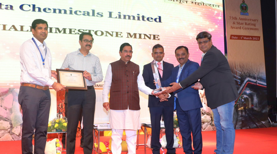 Tata Chemicals Aniali Limestone Mine Awarded Five-Star Rating by GoI for the fifth year in a row